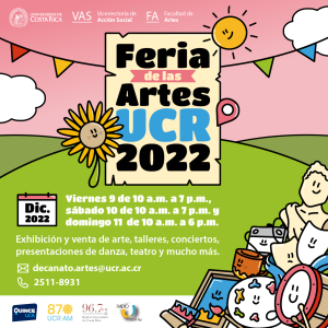 Read more about the article ¡Estaré en la Feria de las Artes UCR 2022!
